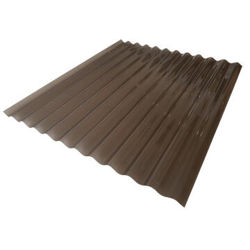 Corrugated 0.8mm Polycarbonate (762 Cover) Bronze 2.4m