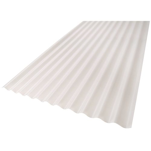 Corrugated 0.8mm Polycarbonate (762 Cover) Opal 3.6m