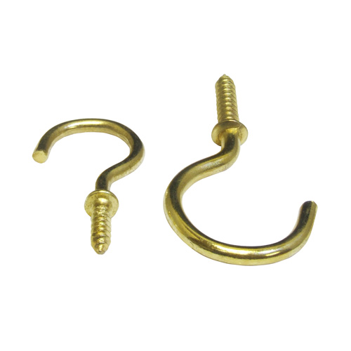 Eureka Cup Hook Solid Brass 12mm ( 15) 2D24