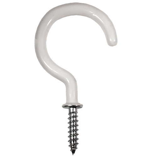 Eureka Cup Hook Round White 50mm ( 3) 2E74
