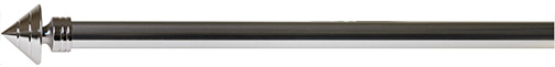 Rufflette Pole 16mm Alum Cafe Smooth Chrome 2.5m