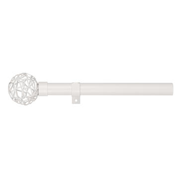 Rufflette Curtain Pole White Steel Standard 25mm x 2.0m