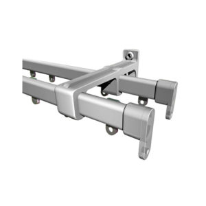 Curtain Track Super C Double Aliminium 2.0m P/P