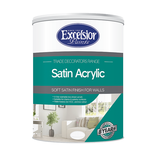 Excelsior Pva Paint Acrylic Satin Beige White 5l