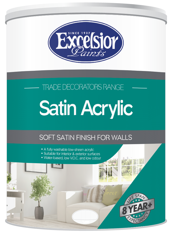 Excelsior Acrylic Satin Aged Rock 5l Trade Decorators