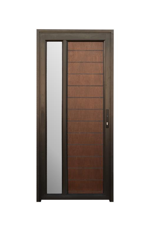 Aluminium Entrance Door Vista Solar 900X2100mm LH OI Bronze