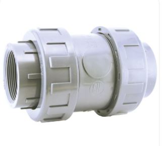 Pvc Double Union Check Valve Threaded 3/4in
